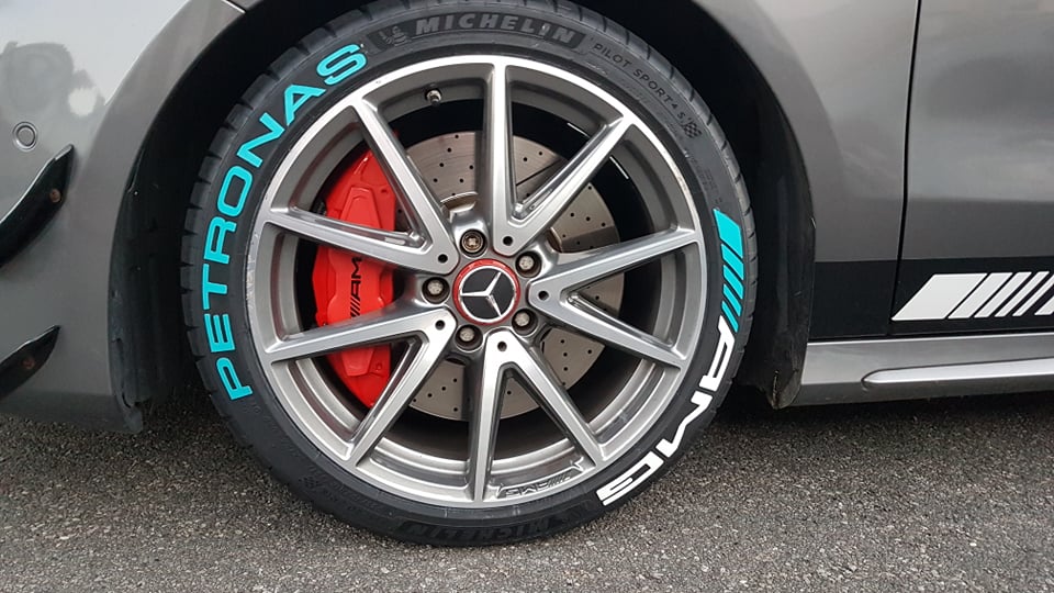 Amg Rim Sticker Mercedes AMG Tyre Stickers Kit – Tyre Wall Stickers