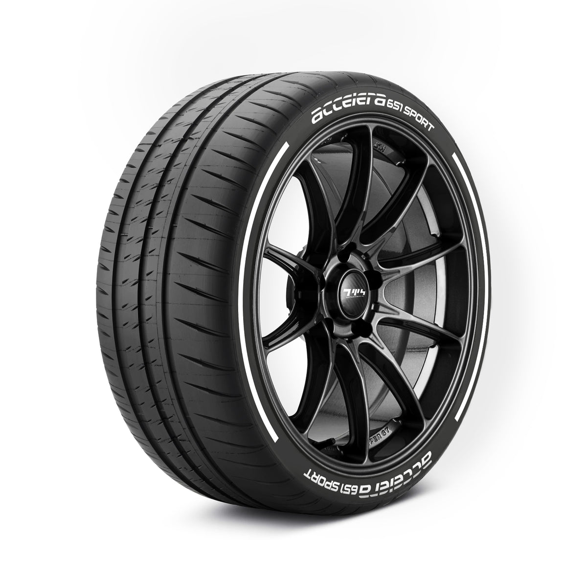 Accelera 651 Sport Tyre Stickers Kit With Pinstripes