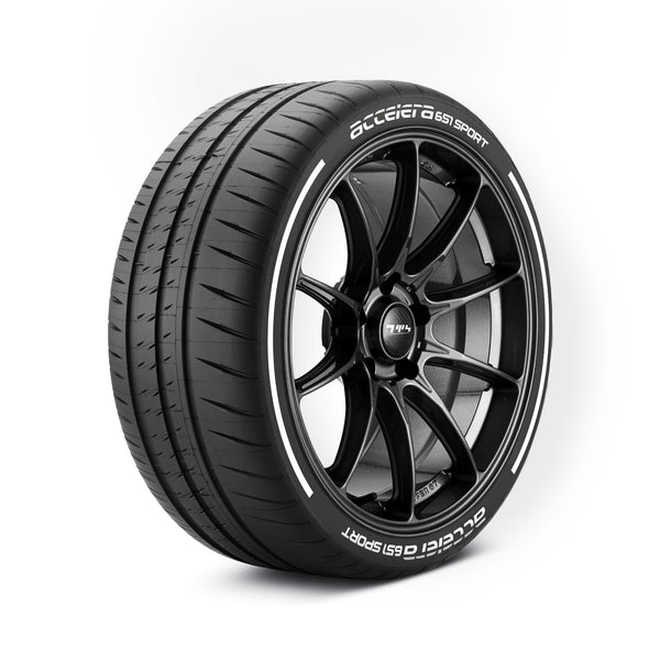 Accelera 651 Sport Tyre Stickers Kit With Pinstripes