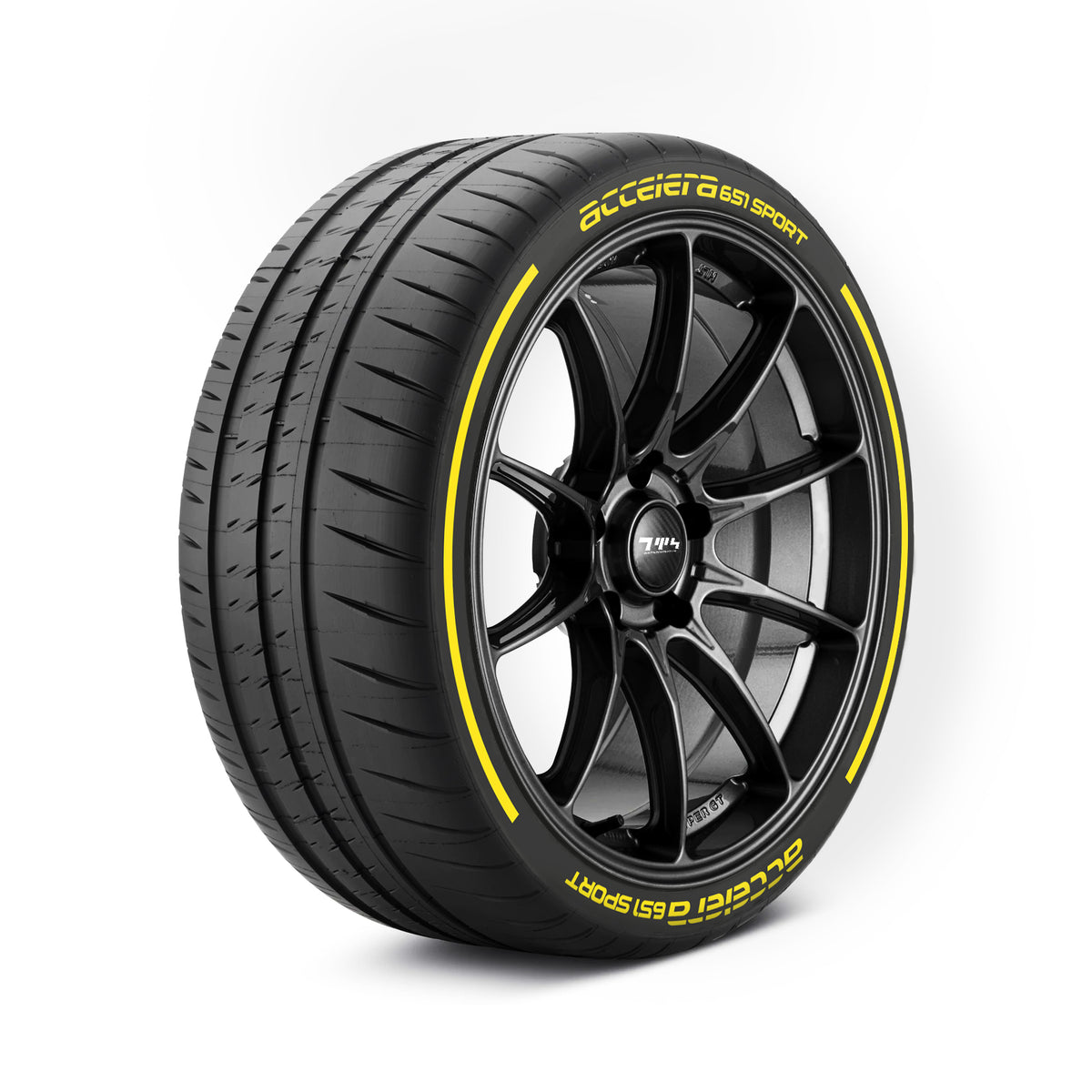 Accelera 651 Sport Tyre Stickers Kit With Pinstripes