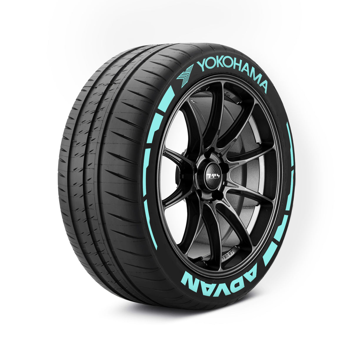 Kit d'autocollants pour pneus YOKOHAMA ADVAN avec fusées éclairantes