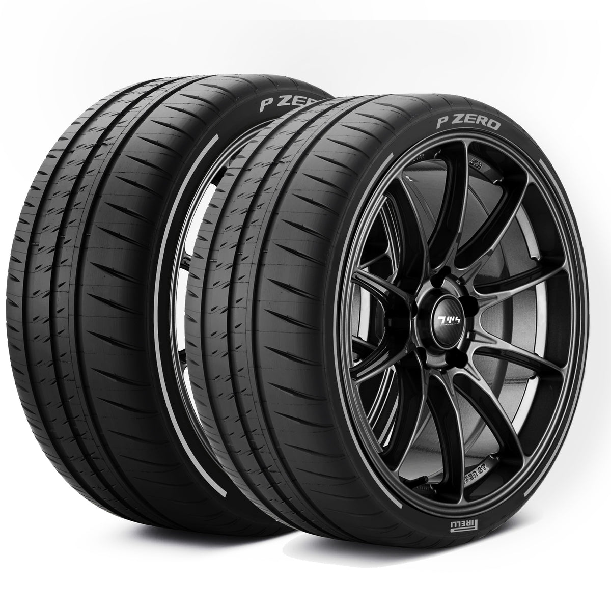 Ferrari 812 Competizione Style Tyre Wall Stickers Kit With Pinstripes