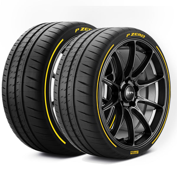 Ferrari 812 Competizione Style Tyre Wall Stickers Kit With Pinstripes