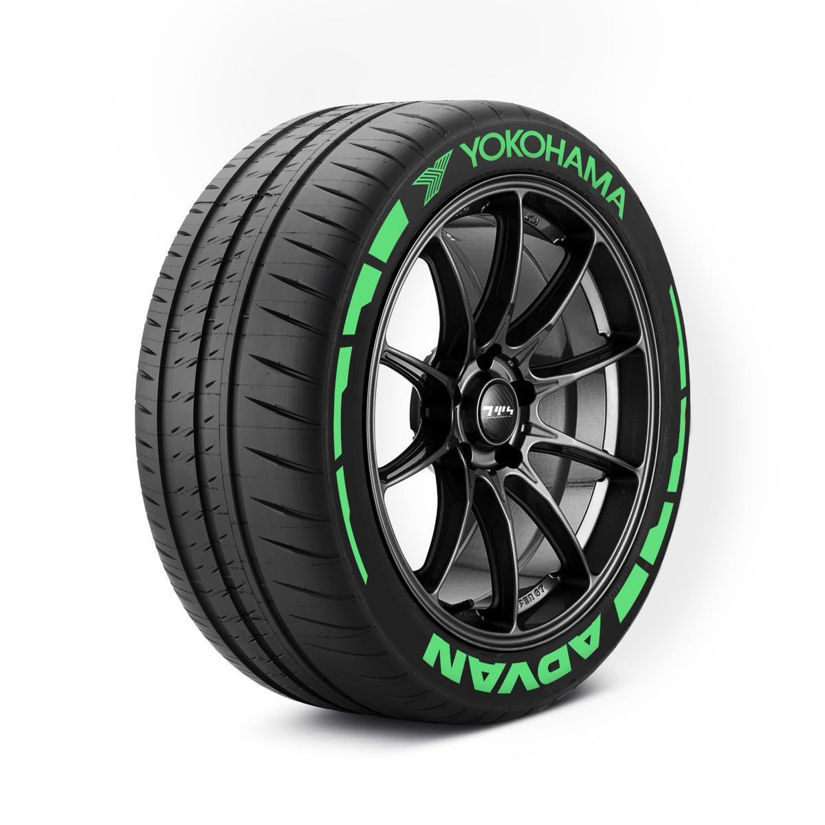 Kit d'autocollants pour pneus YOKOHAMA ADVAN avec fusées éclairantes