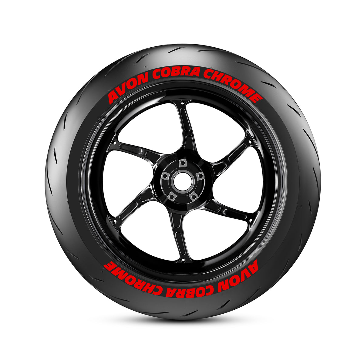 Avon Cobra Chrome Motorbike Tyre Stickers Kit