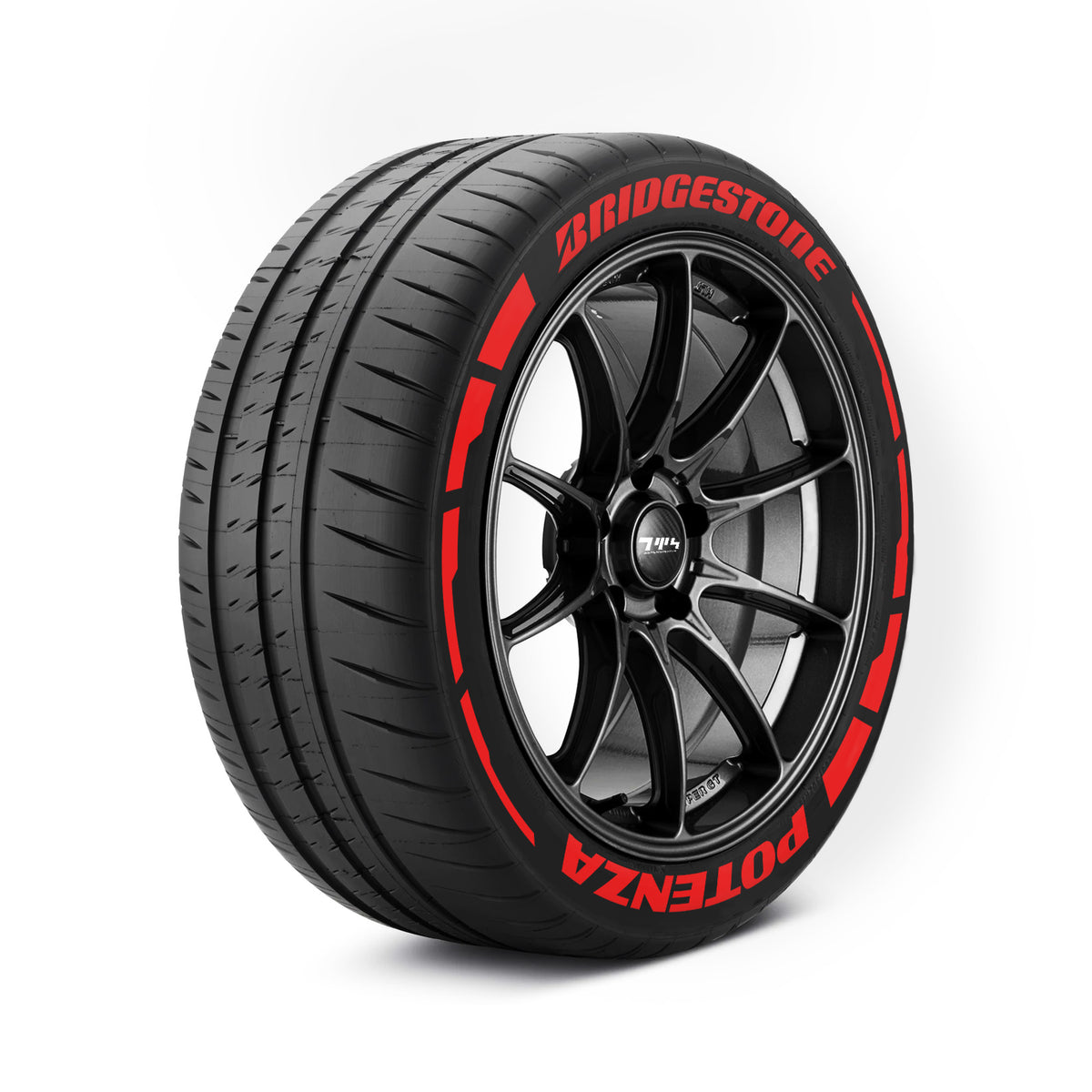 Bridgestone Potenza Reifenaufkleber mit Flares