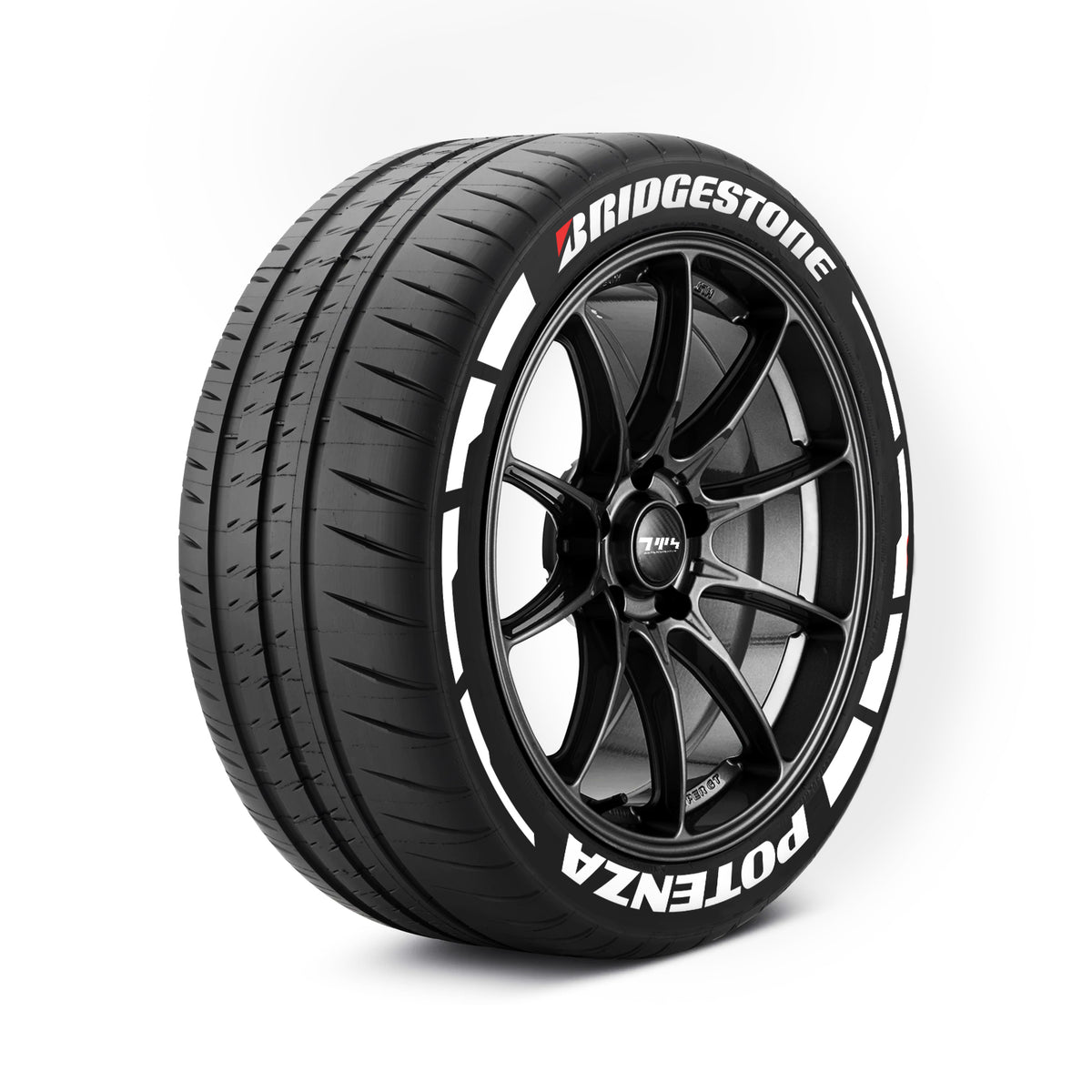 Bridgestone Potenza Reifenaufkleber mit Flares