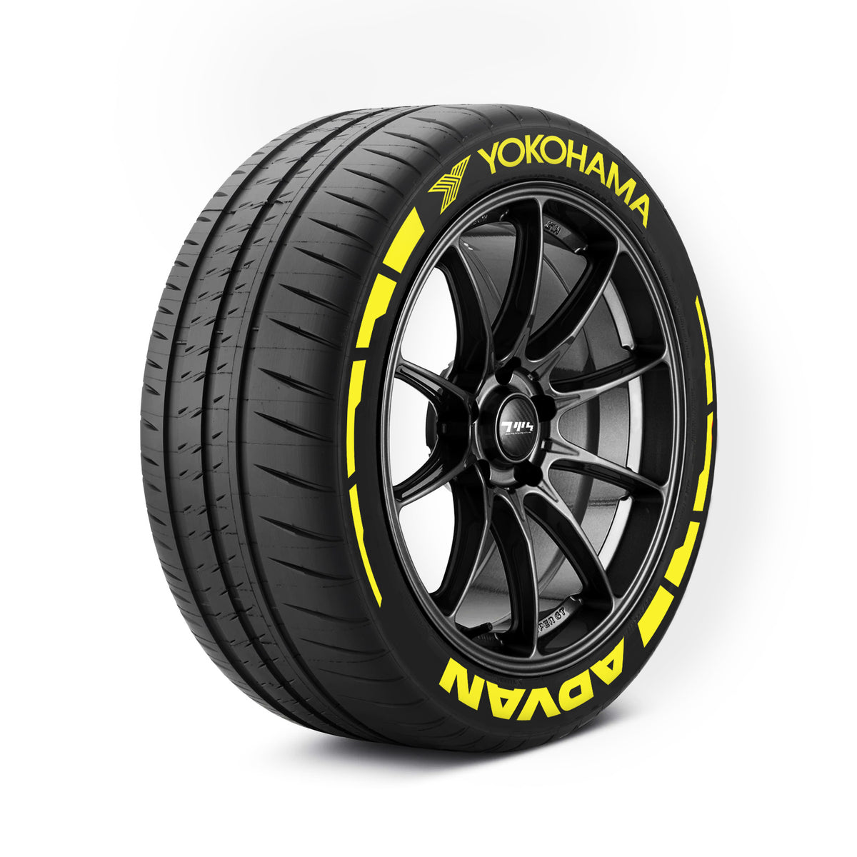 Kit d'autocollants pour pneus YOKOHAMA ADVAN avec fusées éclairantes