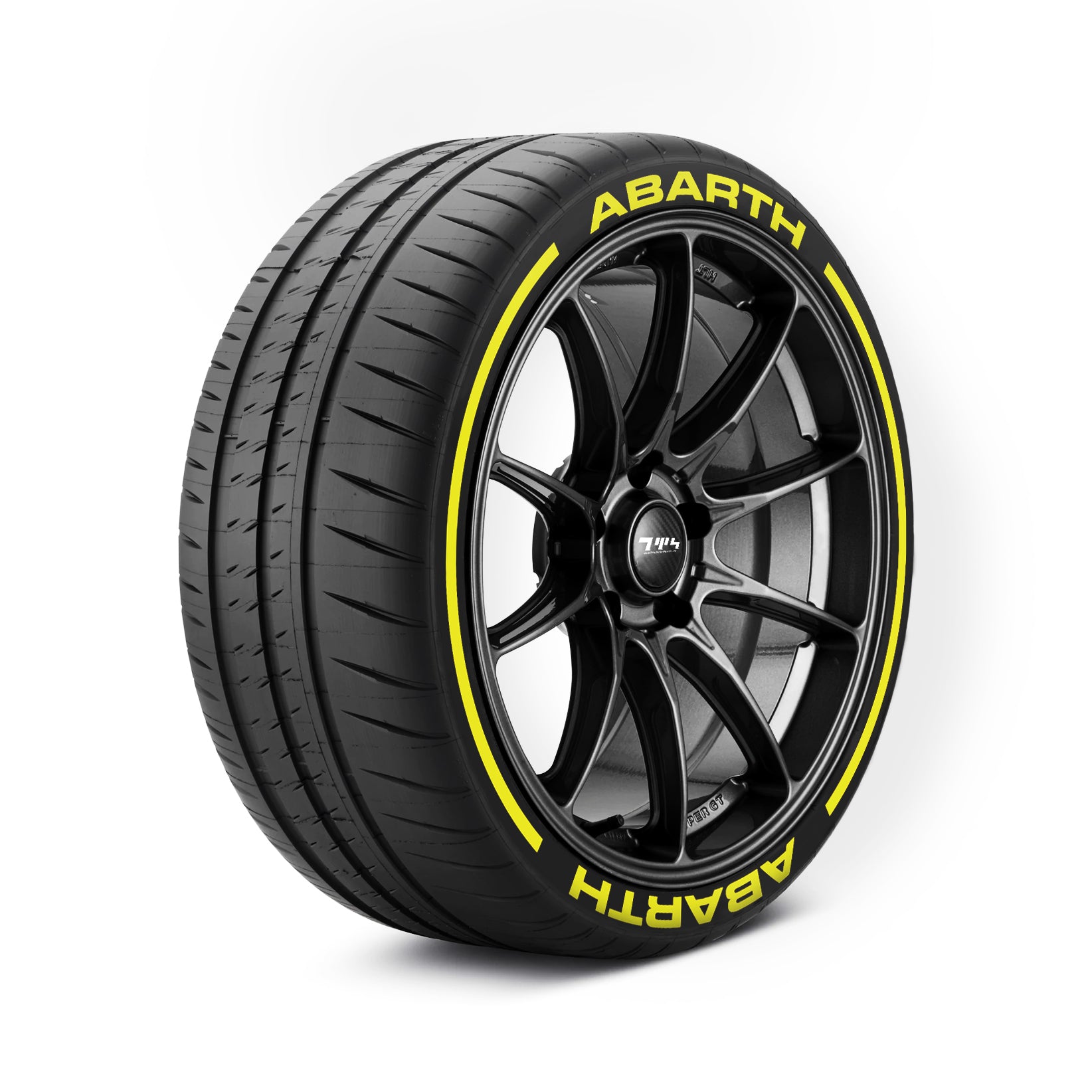 Abarth Tyre Stickers With Pinstripes