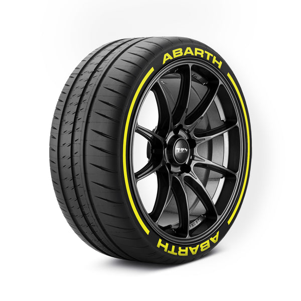 Abarth Tyre Stickers Kit With Pinstripes