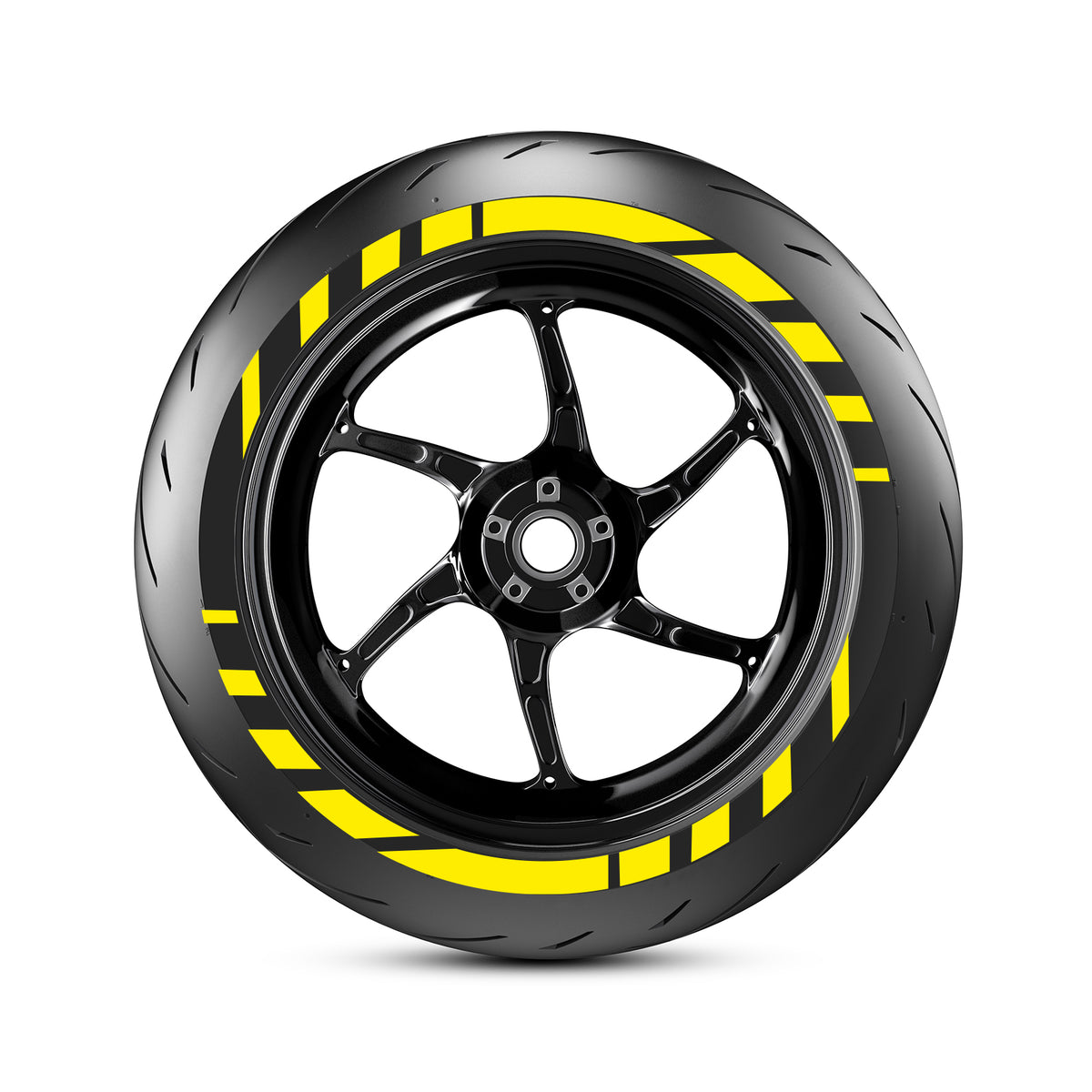 GT3 Inspired Dashed Line Motorbike Tyre Stickers Kit
