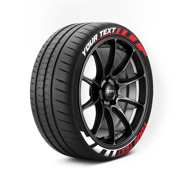 Custom design Tyre Stickers with Dashes Kit
