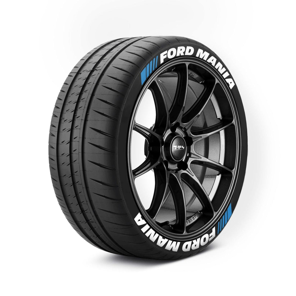 Ford Mania Dashed Line Tyre Stickers - Tyre Wall Stickers