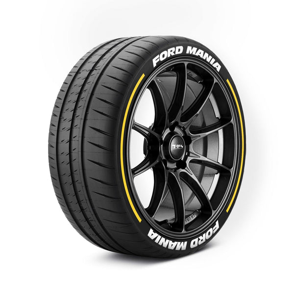 Ford Mania Tyre Stickers With Pinstripe Kit