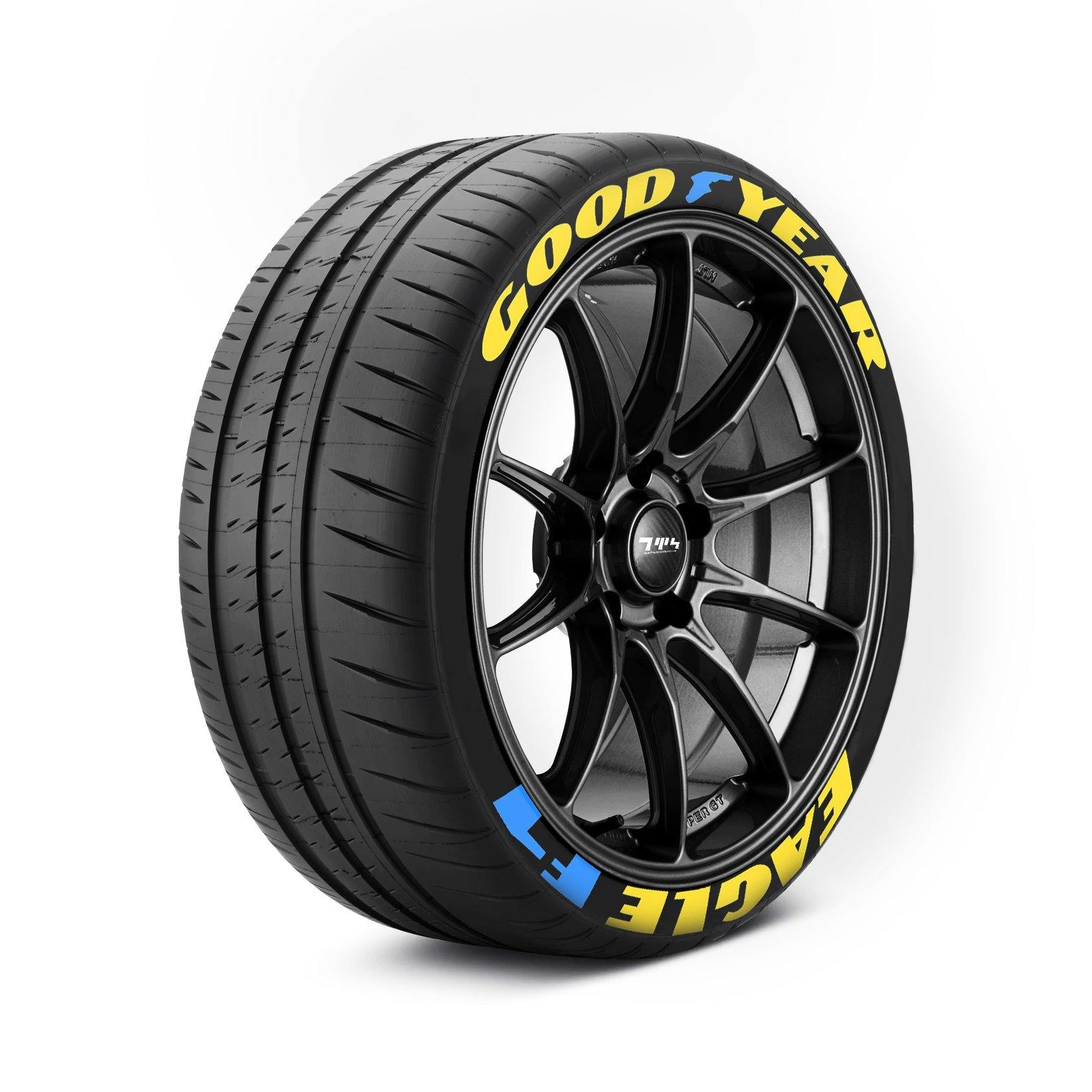Goodyear Eagle F1 (Coloured) Tyre Stickers - Tyre Wall Stickers