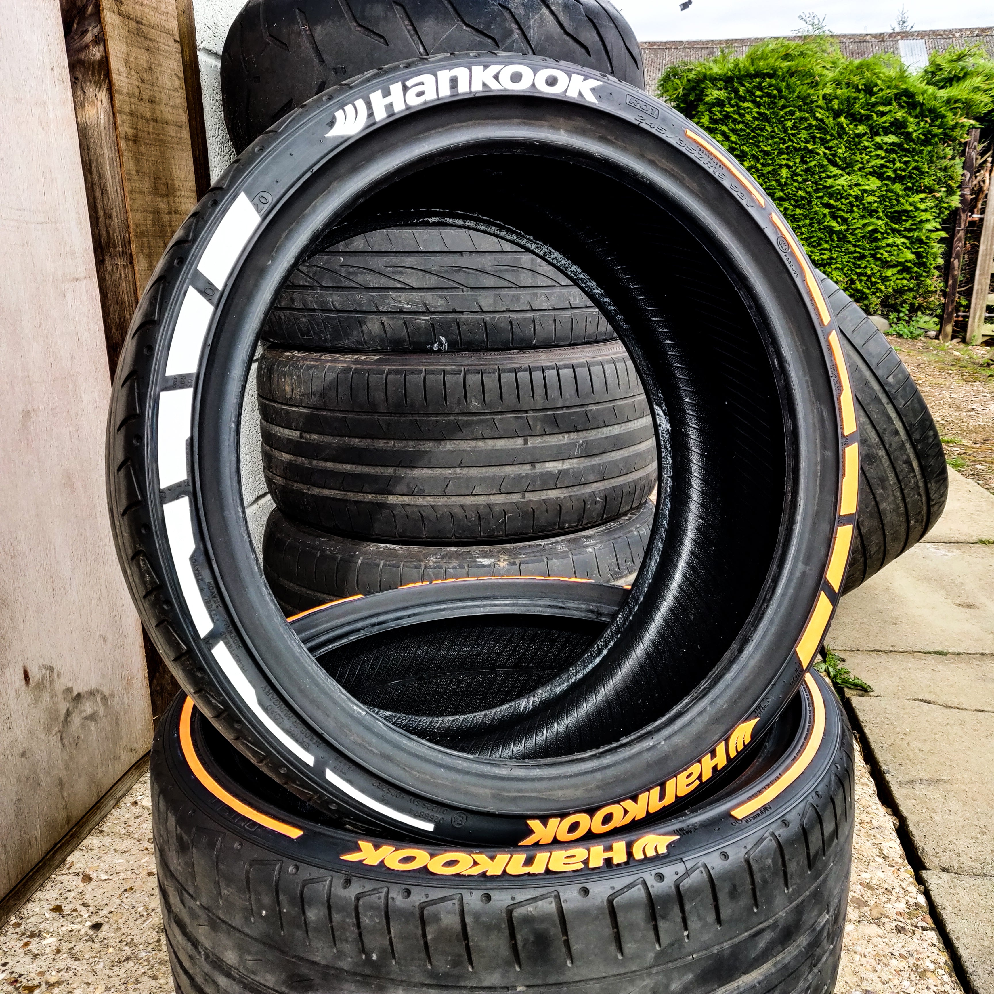 HANKOOK Tyre Stickers With Flares Kit – Tyre Wall Stickers